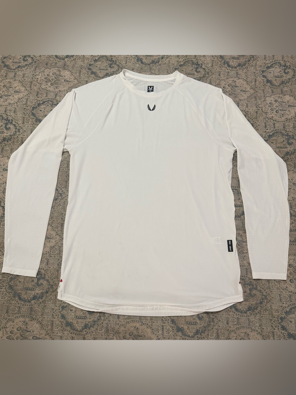 ASRV Men's White Long-Sleeve Performance Tee